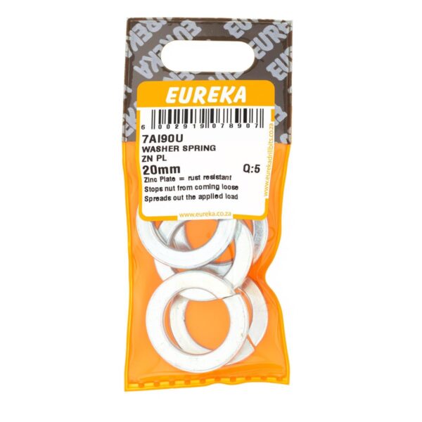 Eureka Washer Spring - Zinc Plated - 20mm - 5 Qty