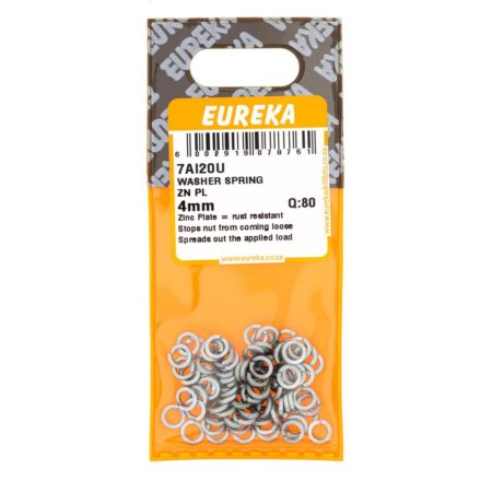Eureka Washer Spring - Zinc Plated - 4mm - 80 Qty