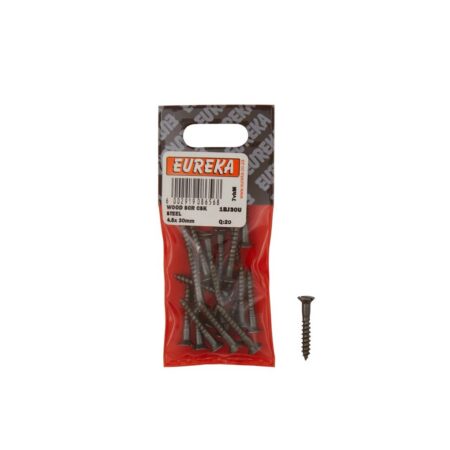 Eureka Wood  Screw  - Countersunk - Steel - 4.5 x 30mm - 20 Qty