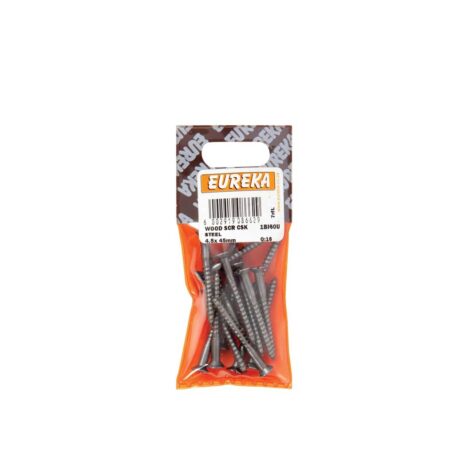 Eureka Wood  Screw  - Countersunk - Steel - 4.5 x 40mm - 16 Qty