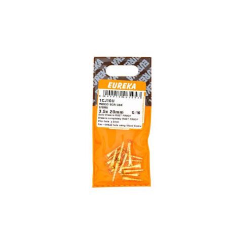 Eureka Wood  Screw -  Countersunk -  Structural Boltings - 3.5 x 20mm - 16 Qty