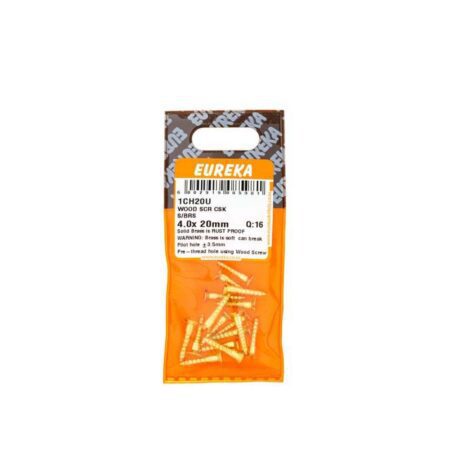 Eureka Wood  Screw -  Countersunk -  Structural Boltings - 4.0 x 20mm - 16 Qty