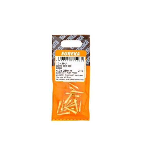 Eureka Wood  Screw -  Countersunk -  Structural Boltings - 4.0 x 20mm - 16 Qty