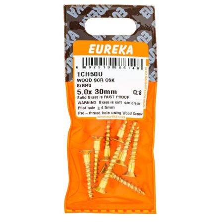 Eureka Wood  Screw -  Countersunk -  Structural Boltings - 5.0 x 30mm - 8 Qty