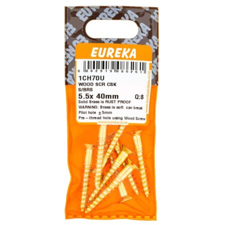 Eureka Wood  Screw -  Countersunk -  Structural Boltings - 5.5 x 40mm - 8 Qty