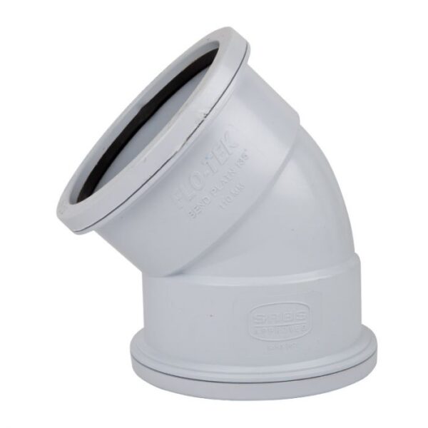Flo-Tek Waste Bend - SV (Soil-Vent System - Above Ground) - 110mm - 45 Degrees