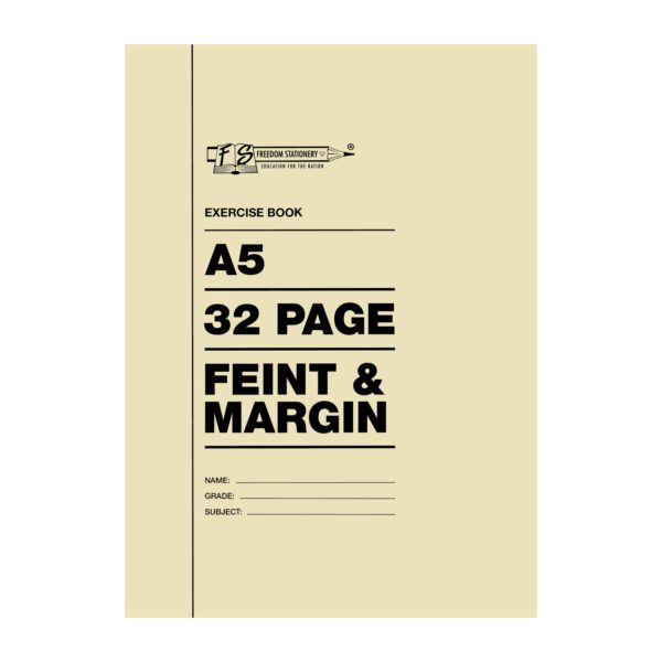 Freedom Stationery Exercise Book 32 Pages A5 Faint Margin