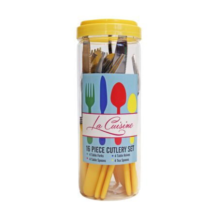 La Cuisine Heavy Duty Cutlery Set (16PC) - Yellow - Cs008-16Pc Yl