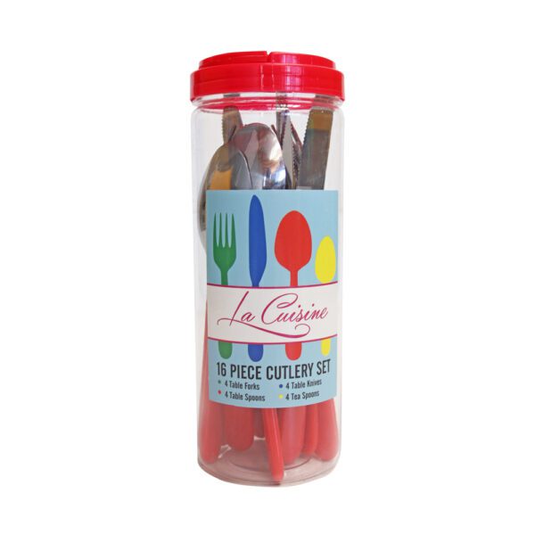 La Cuisine Heavy Duty Cutlery Set (16PC) - Red - Cs008-16Pc Rd