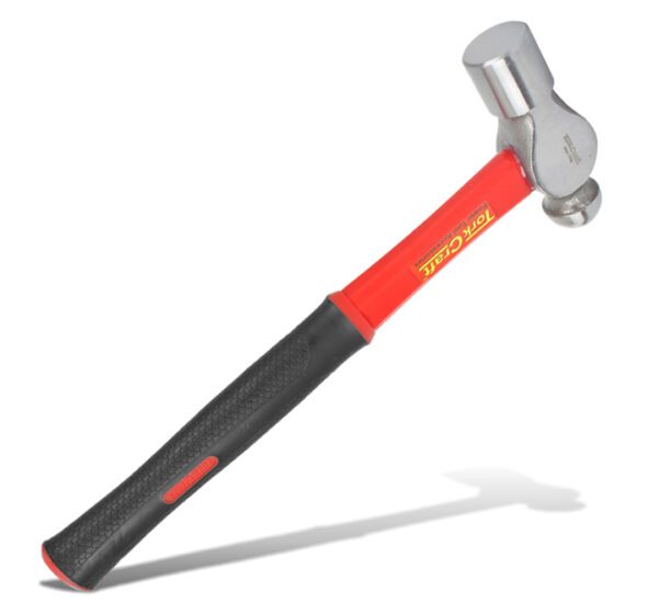 Tork Craft Hammer Ball Pein Fibreglass Handle 310mm & Full Pol Head - 700G (24Oz)