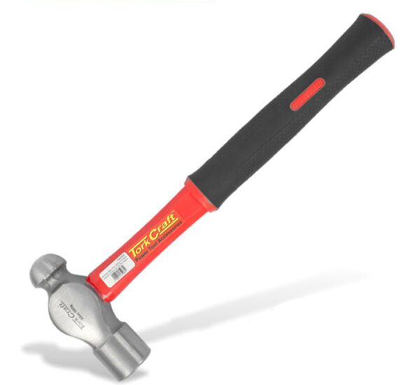 Tork Craft Hammer Ball Pein Fibreglass Handle 310mm & Full Pol Head - 900G (32Oz)