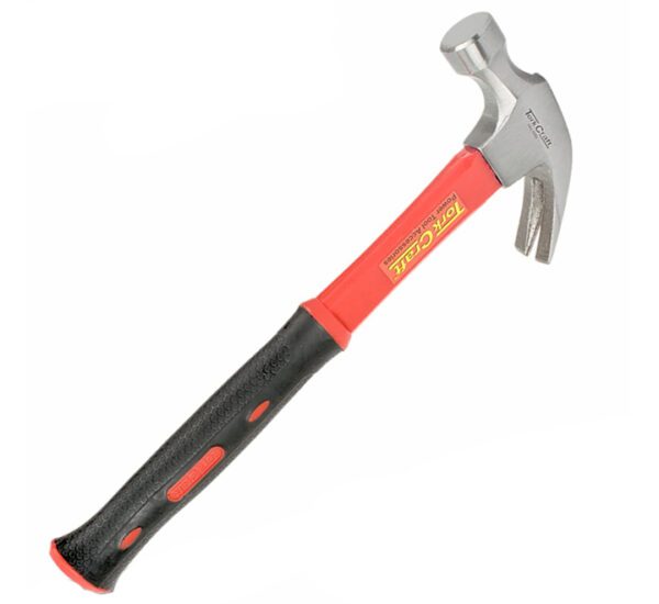 Tork Craft Claw Hammer  Wooden Handle 280mm & Full Pol Head - 450G (16Oz)