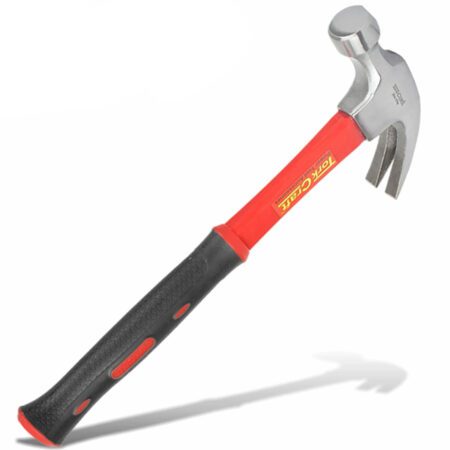 Tork Craft Claw Hammer Fibreglass Handle 295mm & Full Pol Head - 570G (20Oz)