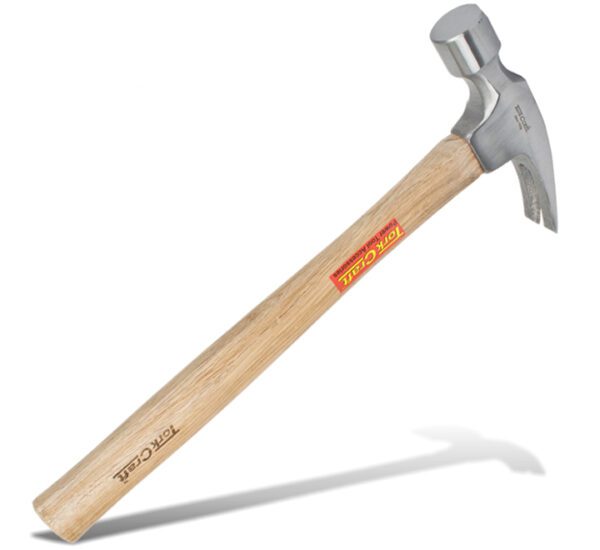 Tork Craft Claw Hammer  Wooden Handle 280mm & Full Pol Head - 700G (24Oz)