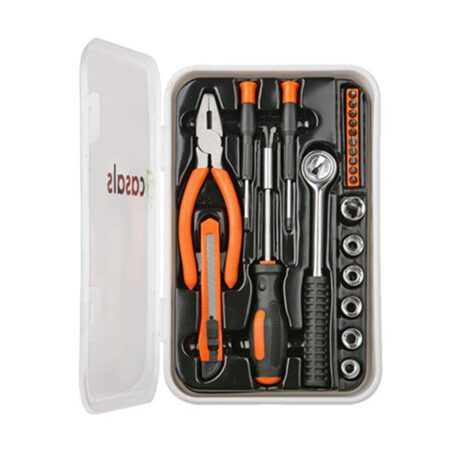 Hand Tools Set Steel Orange - 22 Piece