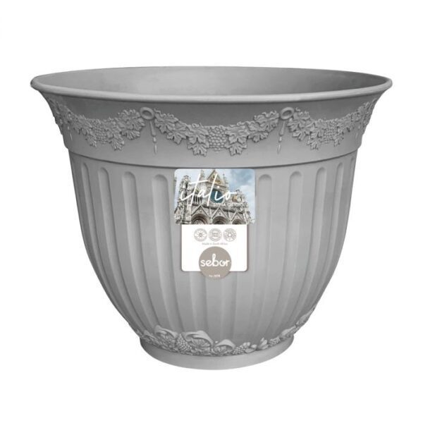 Italo Sienna Flower Pot - 25cm - Grigio