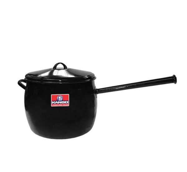 Kango Enamel Bellied Pot - Long Handle - 12.5 Litres