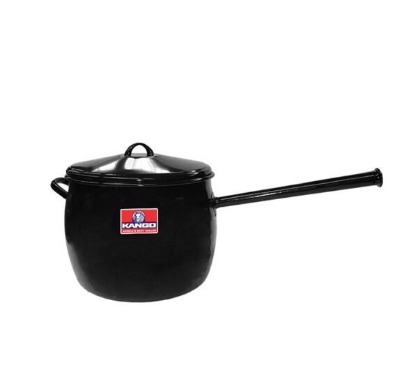 Kango Enamel Bellied Pot - Long Handle - 8.5 Litres