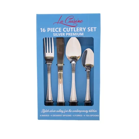 La Cuisine Heavy Duty Cutlery Set (16PC) - Silver Premium - Cs009-16Pc Sil