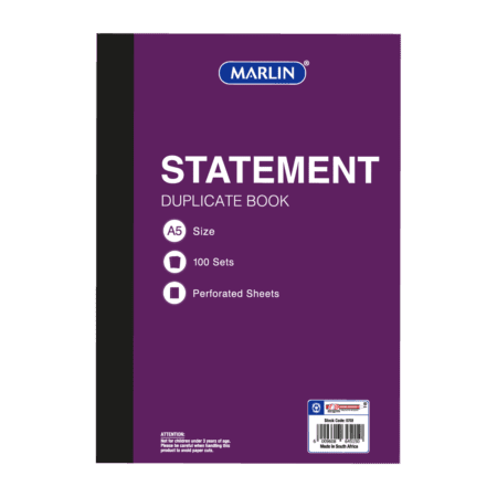 Marlin Duplicate A5 Book Statement