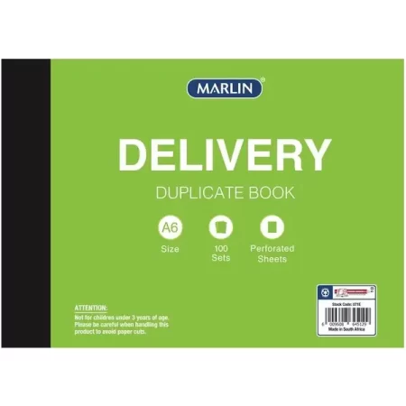 Marlin Duplicate A6 Book Delivery
