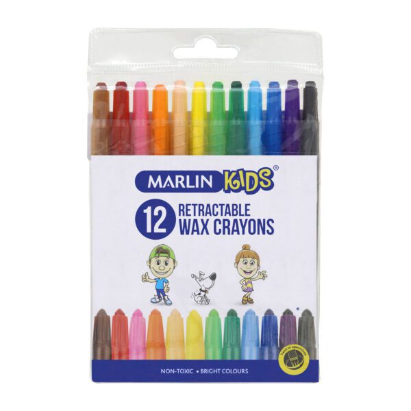 Marlin Kids Retractable Crayons 12'S