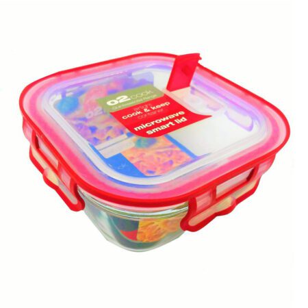 O2 Air Tight Square Dish With Smart Lid - 360ml