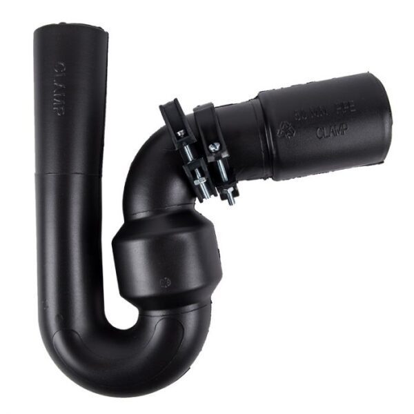 P-Trap -  Rubber  - 32  x  38mm (50mm PVC Out)
