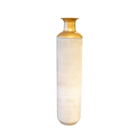 Urban 79cm Metal Vase - Grey And Gold