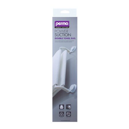 Perma  Suction Double Towel Rail (46cm)
