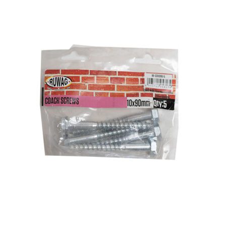 Ruwag Coach Screws - 10 x 90mm - 5 Qty
