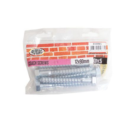 Ruwag Coach Screws - 12 x 90mm - 5 Qty