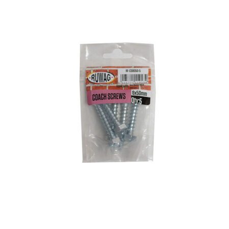 Ruwag Coach Screw - 8 x 50mm - 5 Qty