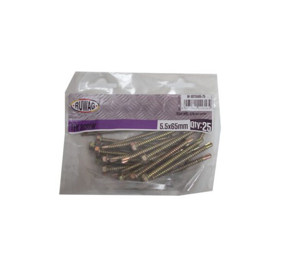 Ruwag Tek Screw - 5.5 x 65mm - 25 Qty