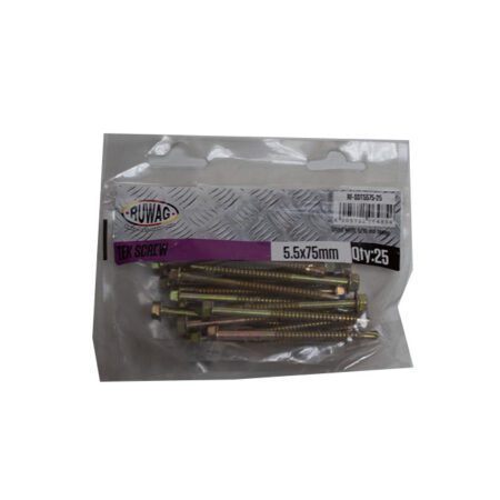 Ruwag Tek Screw - 5.5 x 75mm - 25 Qty