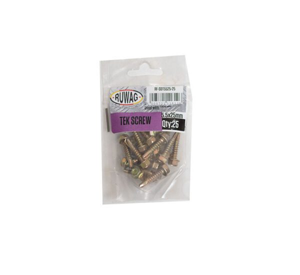 Ruwag Tek Screw - 5.5 x 25mm - 25 Qty