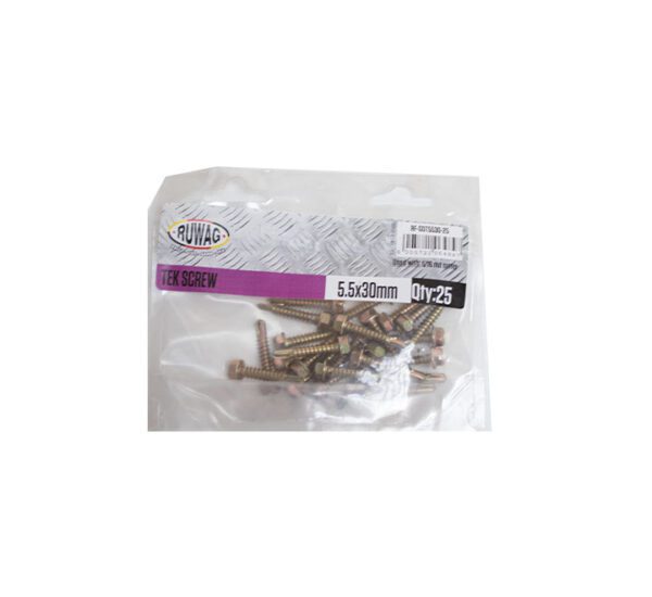Ruwag Tek Screw - 5.5 x 30mm - 25 Qty