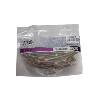 Ruwag Tek Screw - 5.5 x 60mm - 25 Qty