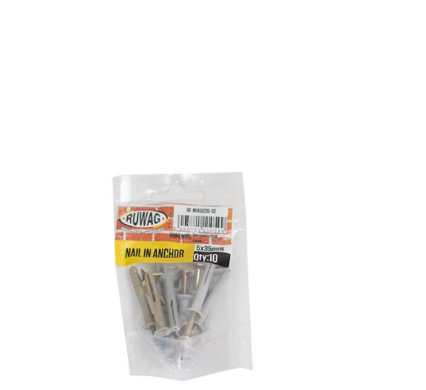 Ruwag Nail In Anchor - 5 x 35mm - 10 Qty
