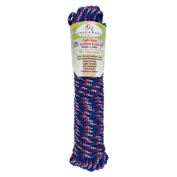 Rope Polyproplylene Light Duty - 8mmx30 Metres