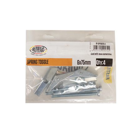 Ruwag Spring Toggle - 6 x 75mm - 4 Qty