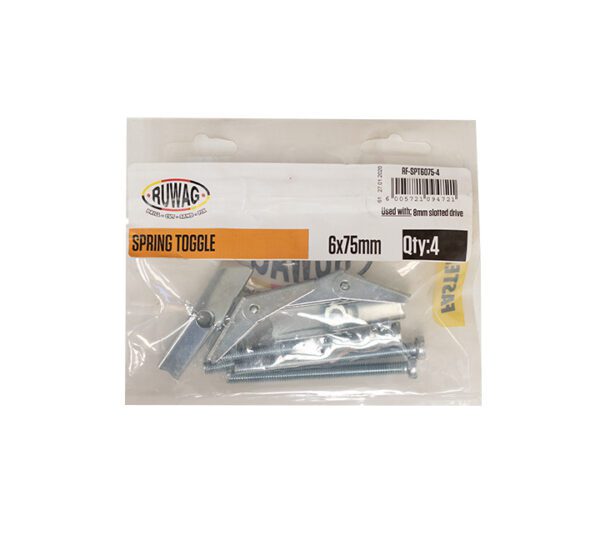 Ruwag Spring Toggle - 6 x 75mm - 4 Qty