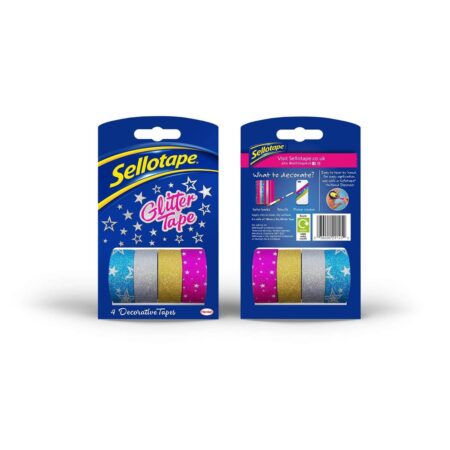 Sellotape Glitter Tape 3 Pack Carded