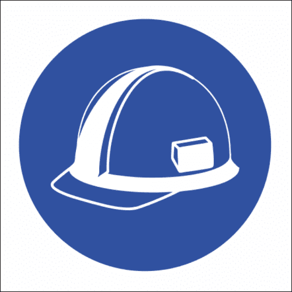 Sign Abs - Head Protection - 190 x 190mm