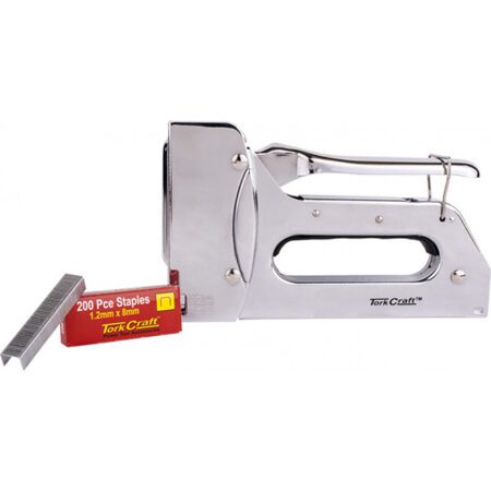 Tork Craft Staple Gun Heavy Duty With 100 Piece  1.2mmx8mm T50 Staples