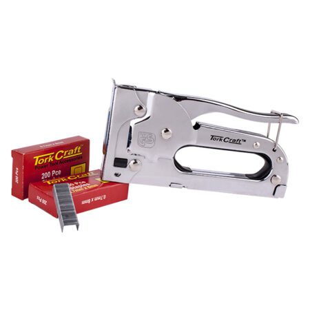 Tork Craft Staple Gun Light Duty With 100 Piece -0.7mmx8mm Jt21 Staples
