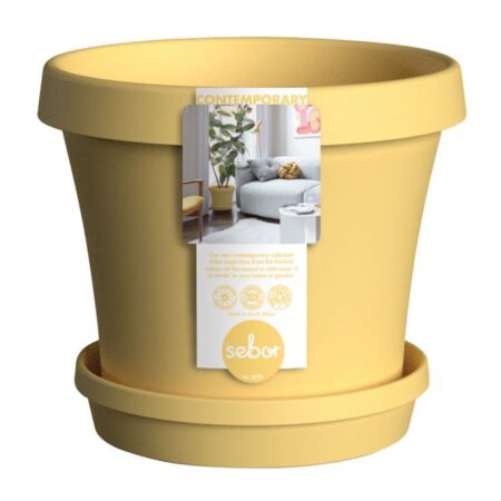 Super 25cm Flower Pot Set - Yellow