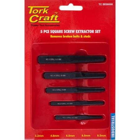 Tork Caft Square Screw Extractor Set - 5 Piece