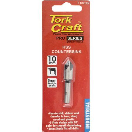 Tork Craft Countersink High Speed Steel 10mm 90 Degrees 5Flute 3/8