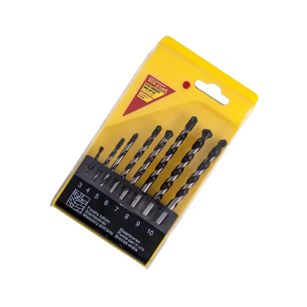 Tork Craft Masonry Drill Bit Set 8 Piece (3-4-5-6-7-8-9-10mm)